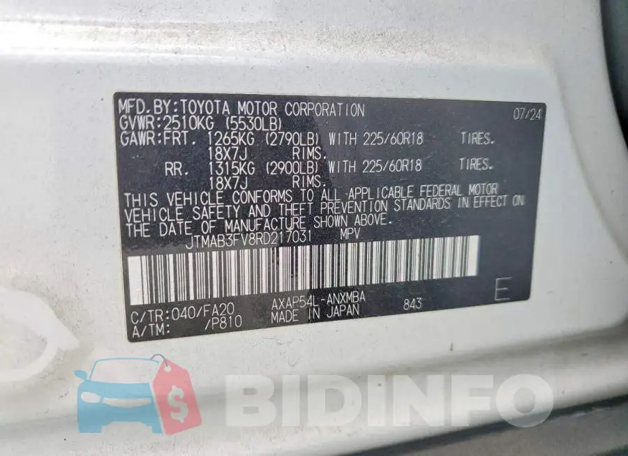 JTMAB3FV8RD217031 Photo# 14