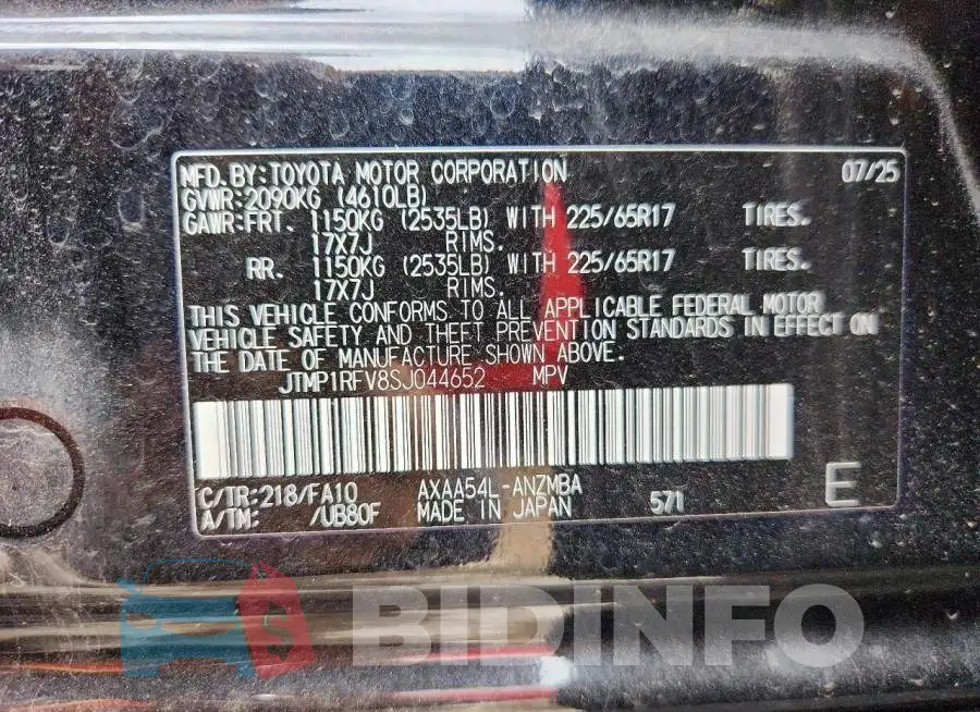 JTMP1RFV8SJ044652 Photo# 12