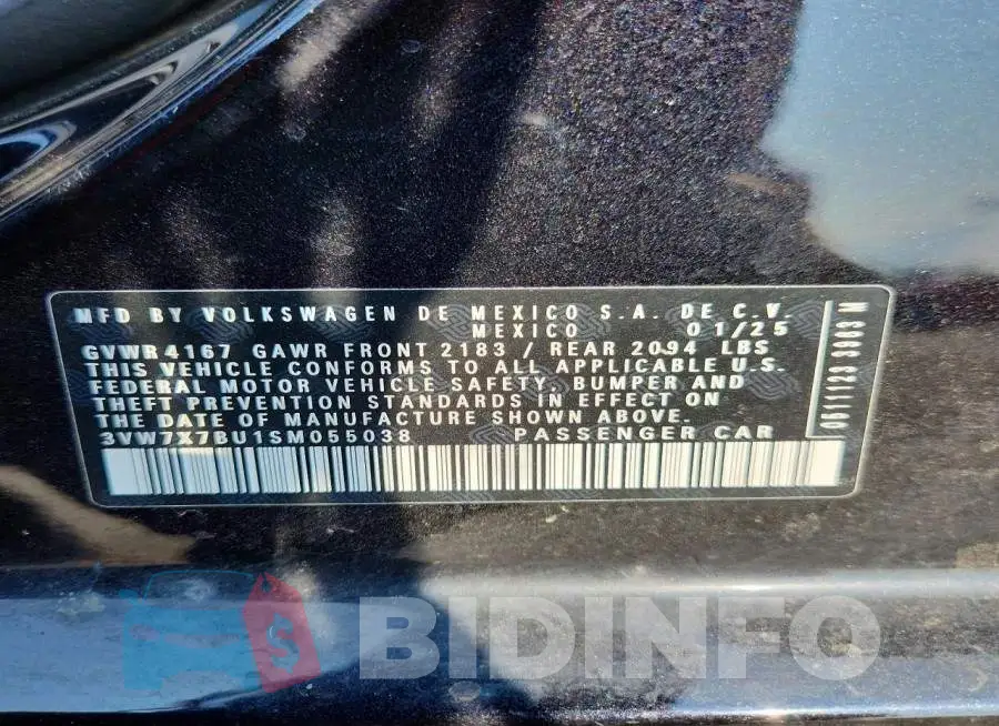 3VW7X7BU1SM055038 Photo# 12