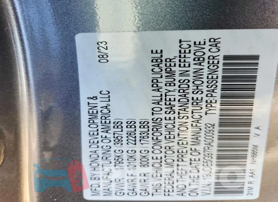 19UDE5G97RA000932 Photo# 13