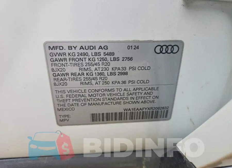 WA1EAAFYXR2062832 Photo# 12