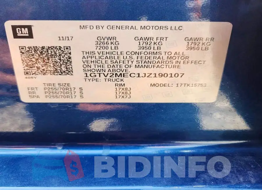 1GTV2MEC1JZ190107 Photo# 12