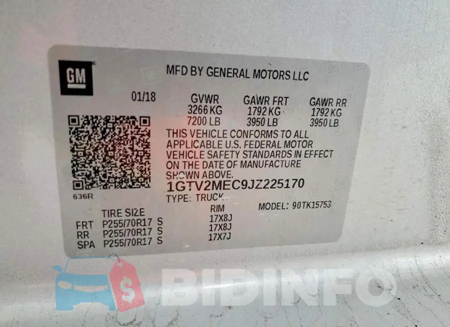 1GTV2MEC9JZ225170 Photo# 12