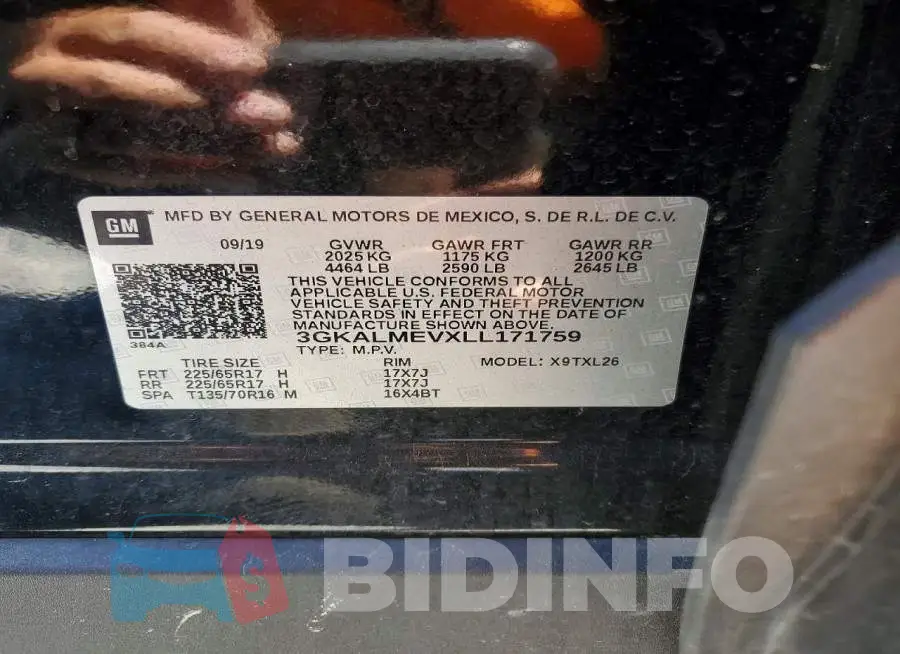 3GKALMEVXLL171759 Photo# 13
