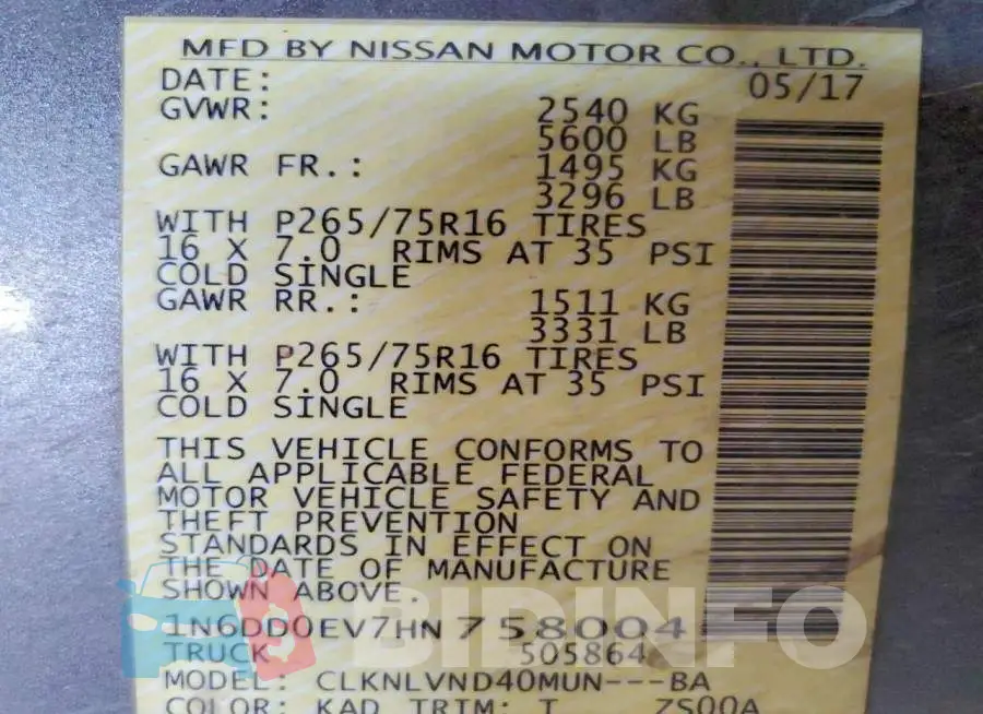 1N6DD0EV7HN758004 Photo# 13