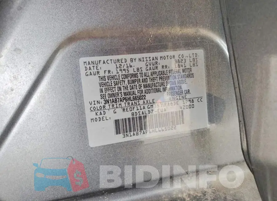 3N1AB7AP6HL665022 Photo# 12