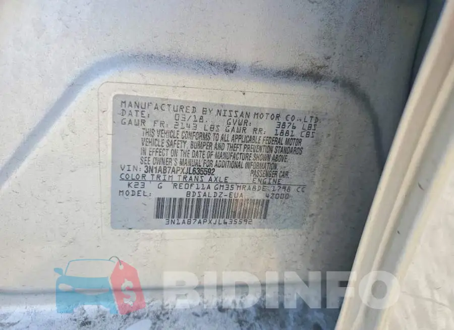 3N1AB7APXJL635592 Photo# 12