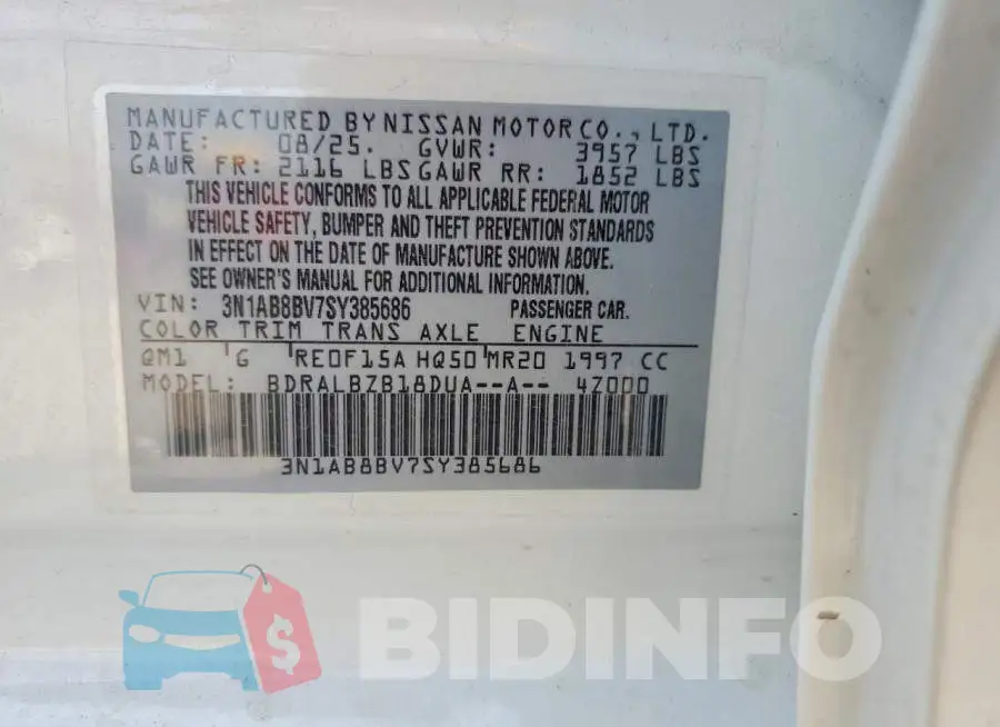3N1AB8BV7SY385686 Photo# 12