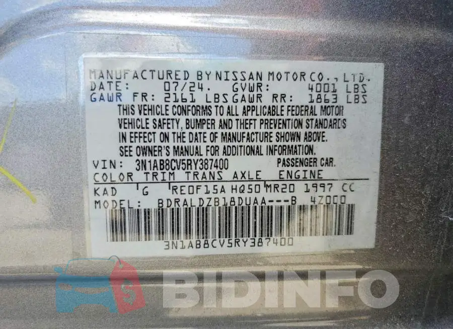 3N1AB8CV5RY387400 Photo# 12