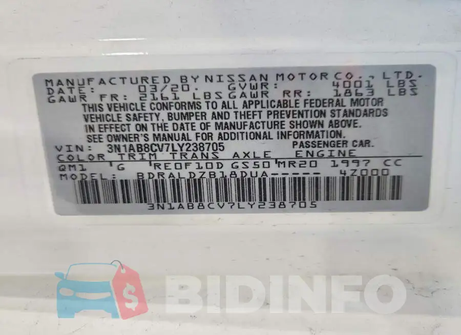 3N1AB8CV7LY238705 Photo# 12