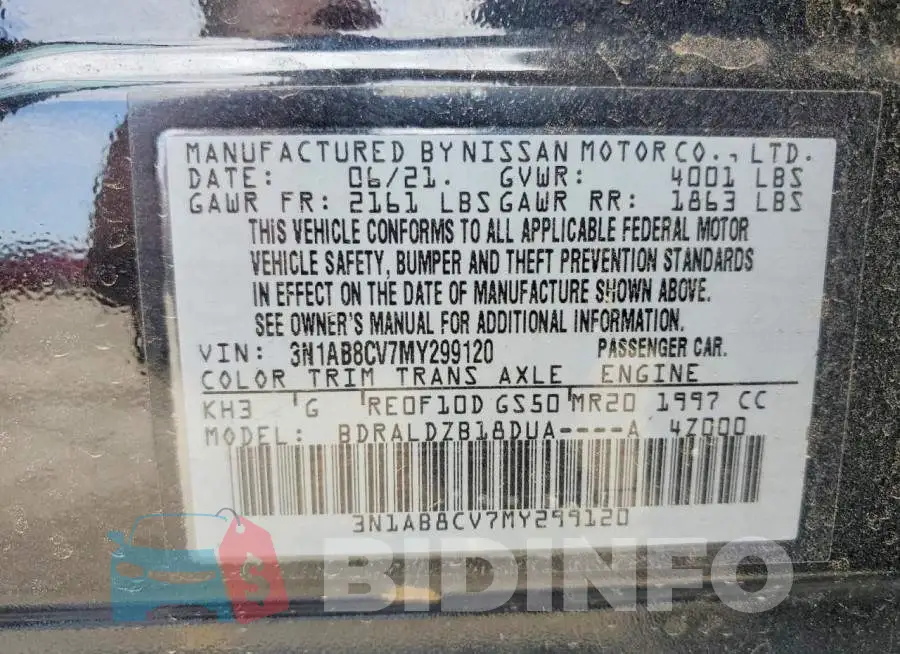 3N1AB8CV7MY299120 Photo# 12