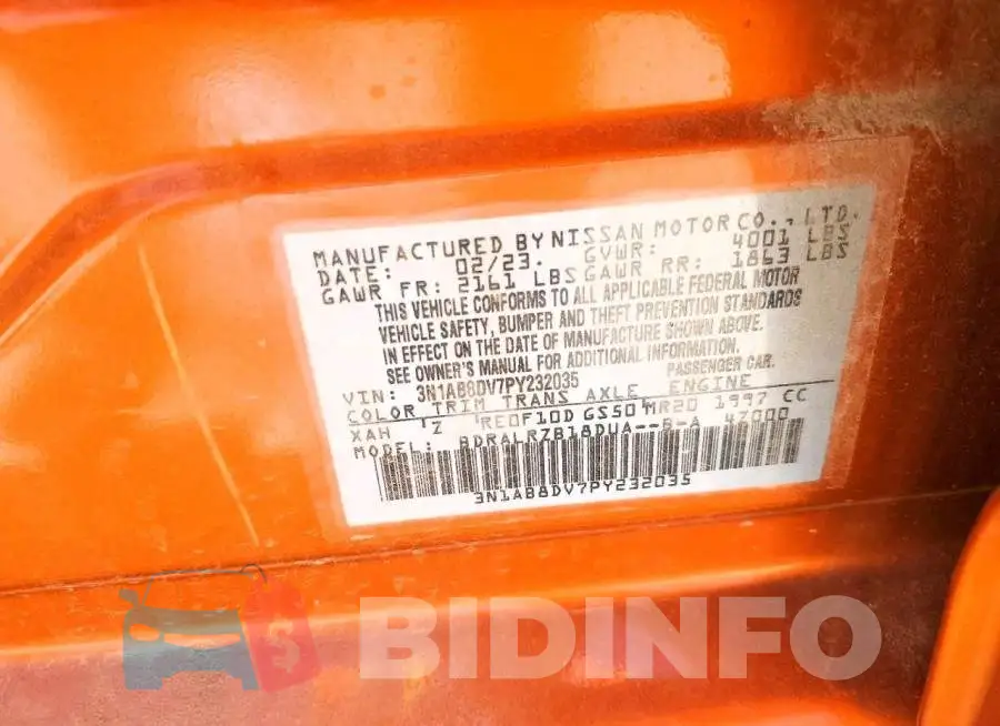 3N1AB8DV7PY232035 Photo# 12