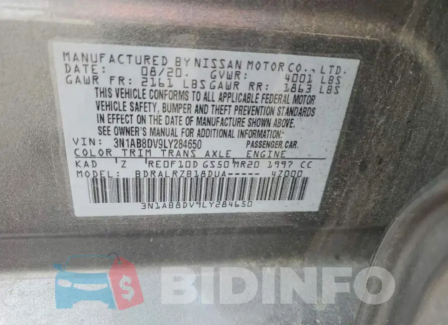3N1AB8DV9LY284650 Photo# 13