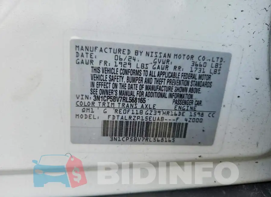 3N1CP5BV7RL568165 Photo# 14