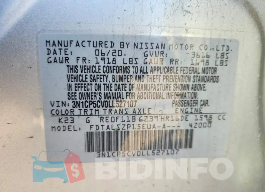 3N1CP5CV0LL527107 Photo# 13