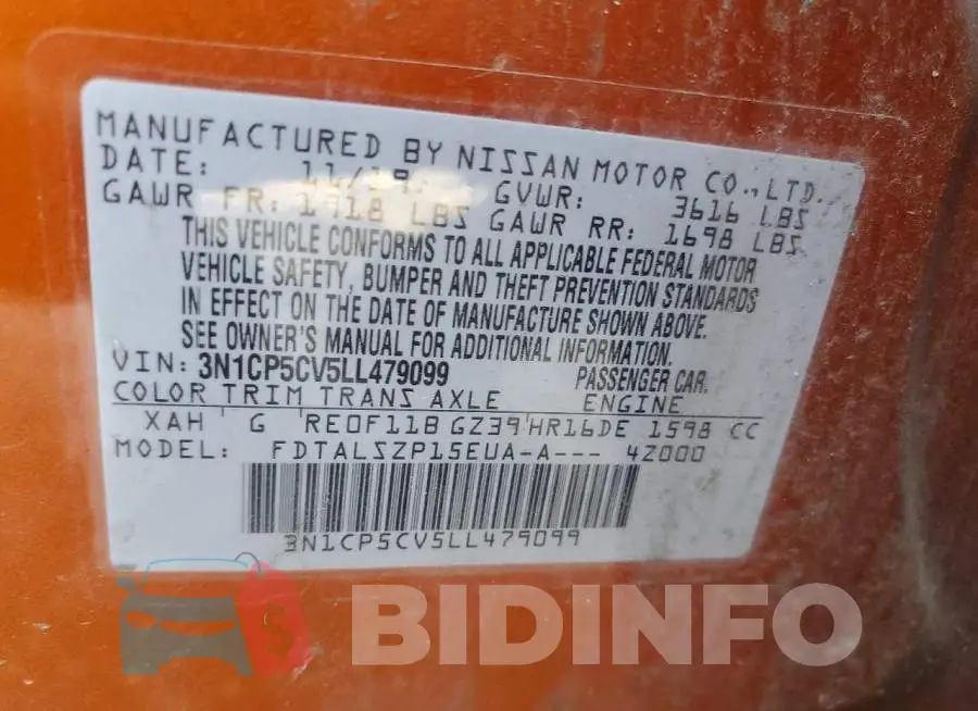 3N1CP5CV5LL479099 Photo# 12