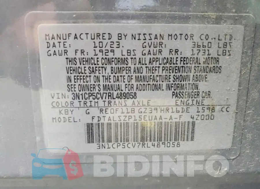 3N1CP5CV7RL489058 Photo# 12