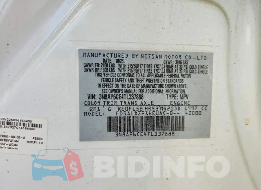 3N8AP6CE4TL337888 Photo# 13