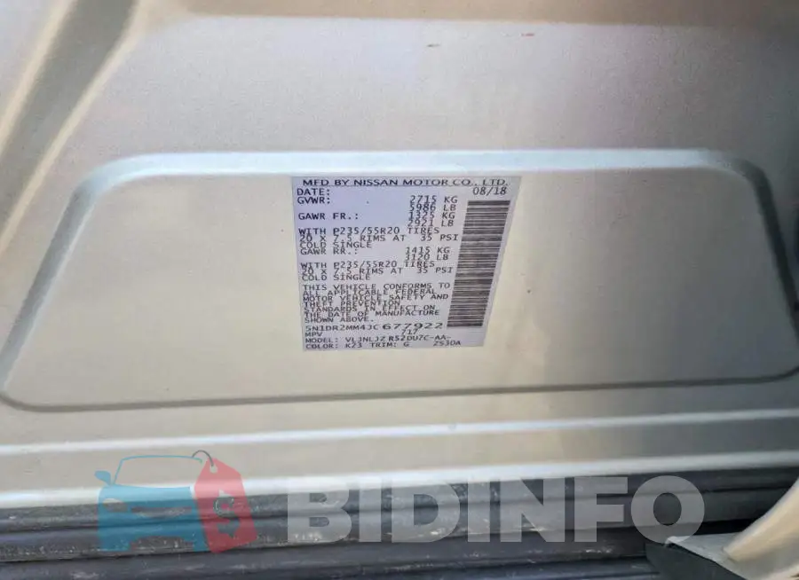 5N1DR2MM4JC677922 Photo# 13