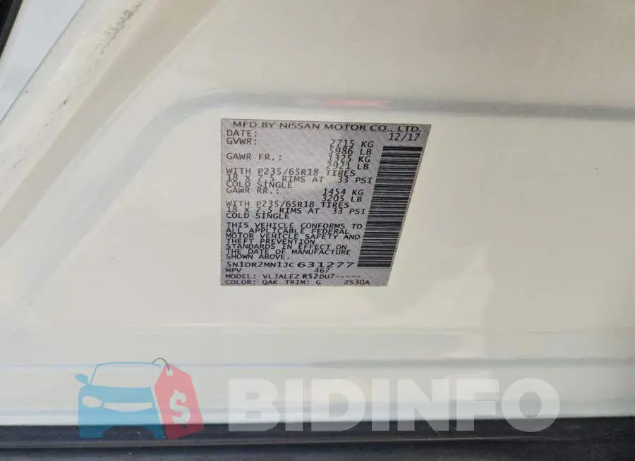 5N1DR2MN1JC631277 Photo# 13