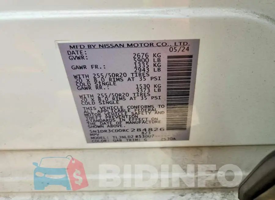 5N1DR3CD0RC284826 Photo# 13