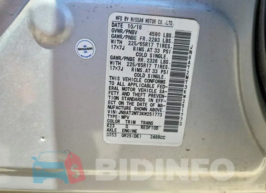 JN8AT2MT3KW251773 Photo# 12