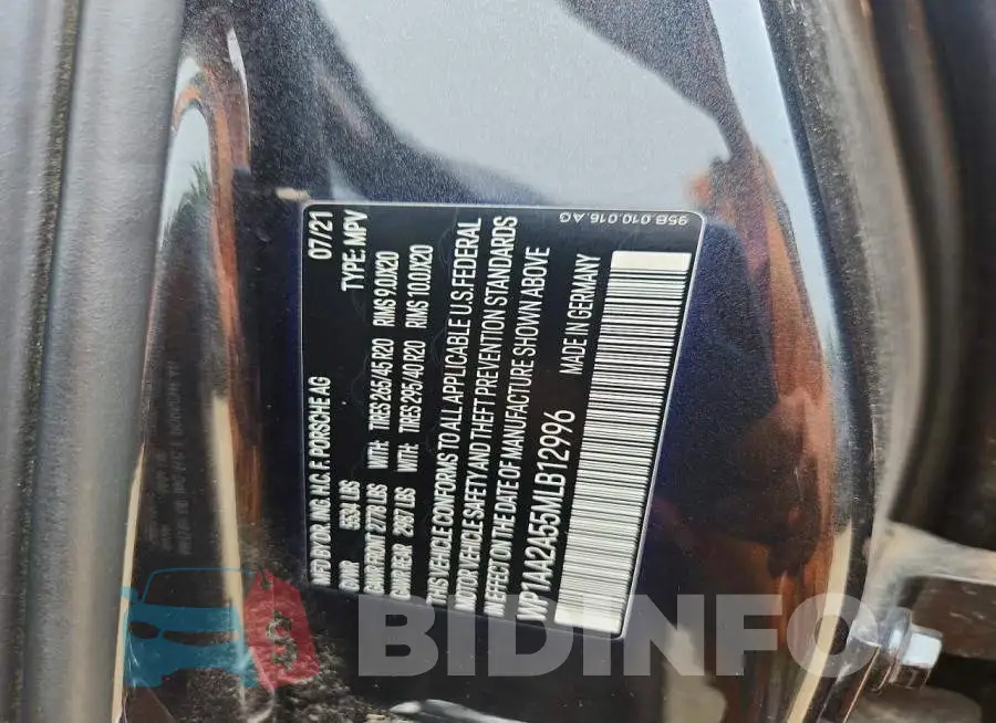 WP1AA2A55MLB12996 Photo# 13