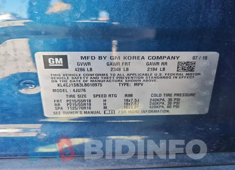 KL4CJ1SB3LB010975 Photo# 13