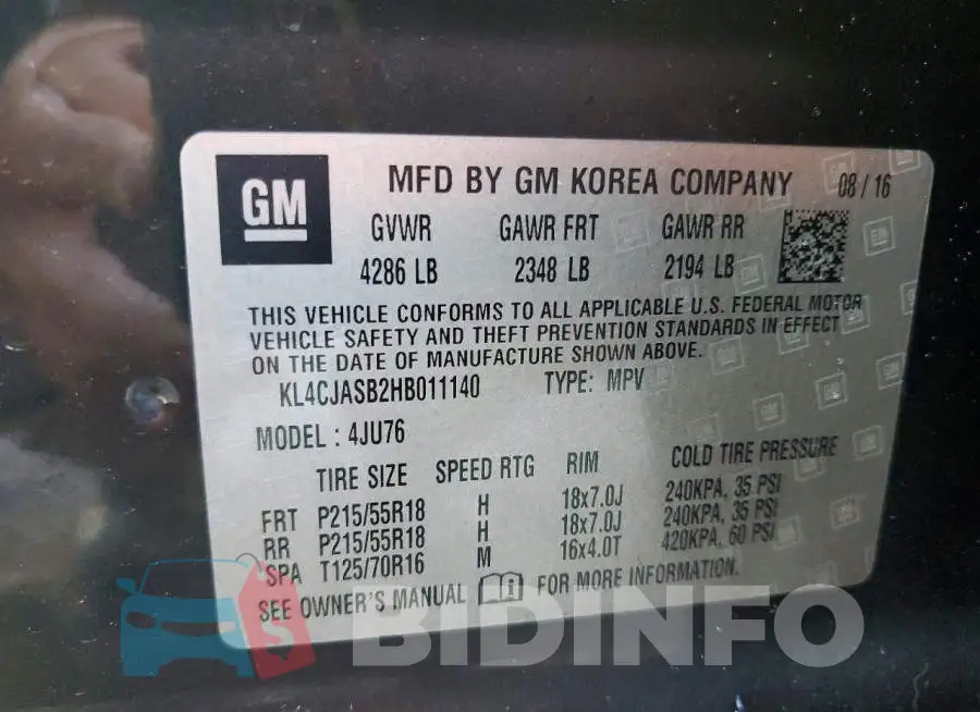 KL4CJASB2HB011140 Photo# 12