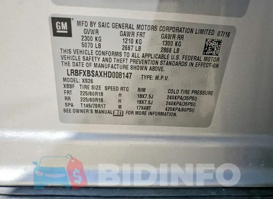LRBFXBSAXHD008147 Photo# 14