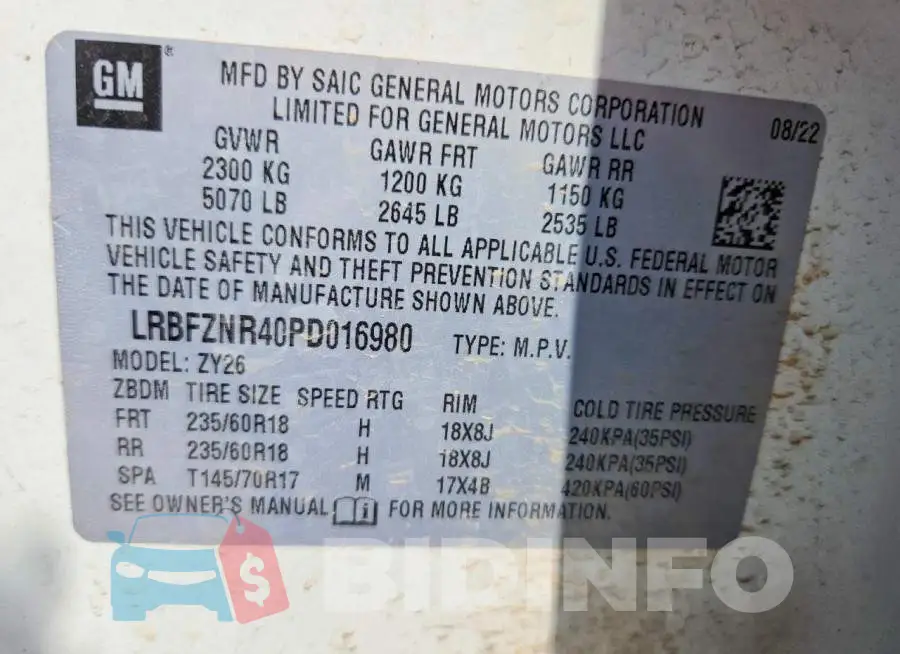 LRBFZNR40PD016980 Photo# 13