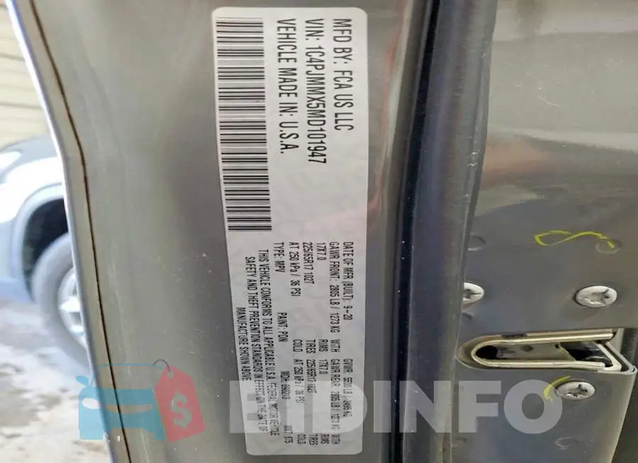 1C4PJMMX5MD101947 Photo# 14