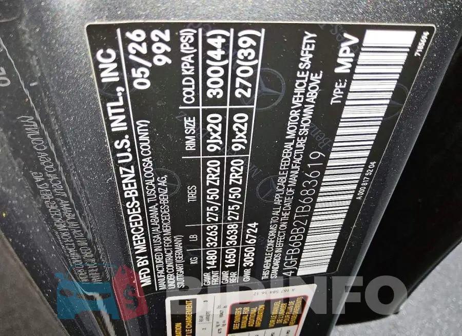 4JGFB6BB2TB683619 Photo# 14