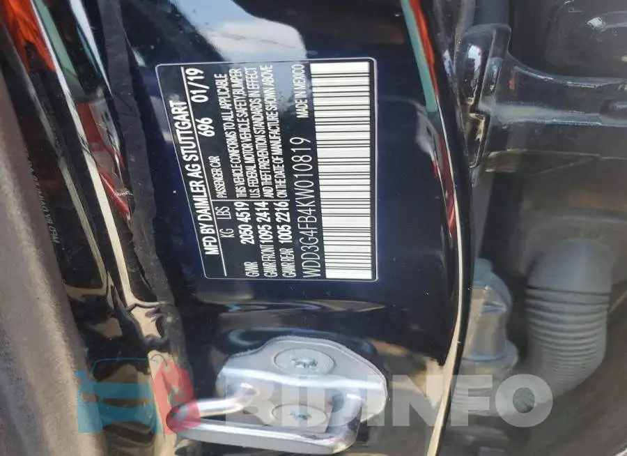 WDD3G4FB4KW010819 Photo# 12