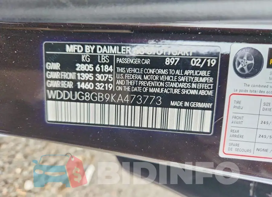 WDDUG8GB9KA473773 Photo# 12