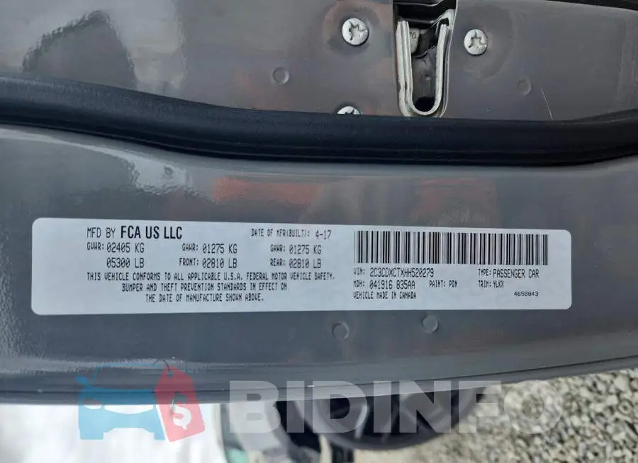2C3CDXCTXHH520279 Photo# 13