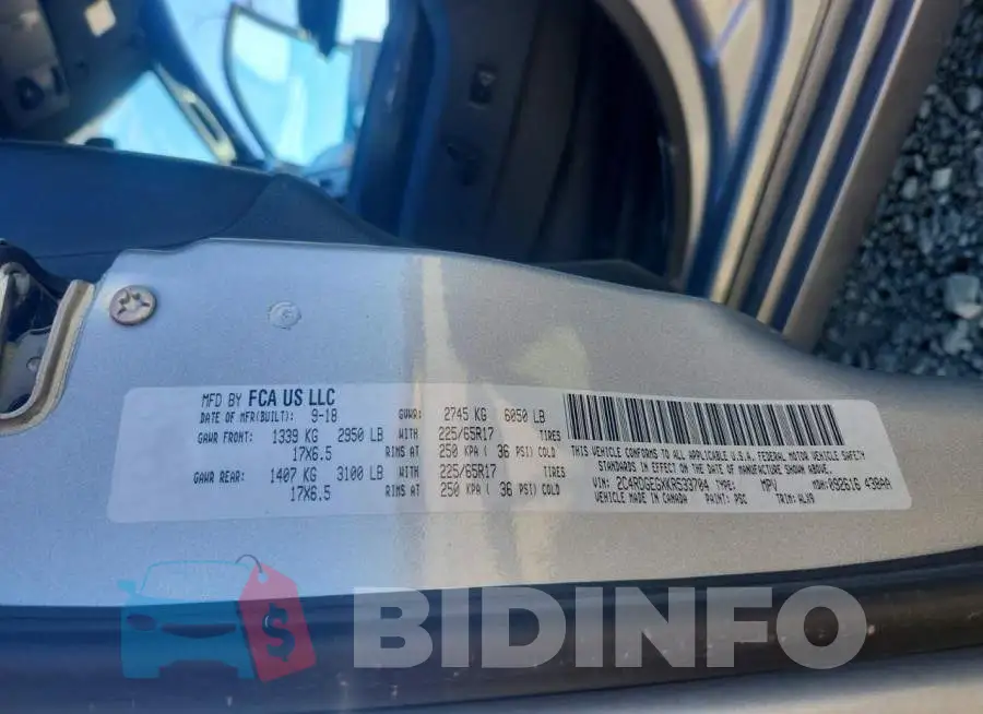 2C4RDGEGXKR533704 Photo# 13