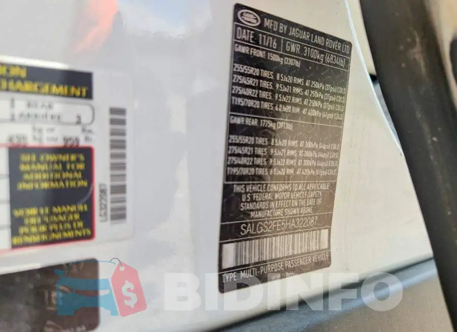 SALGS2FE5HA322087 Photo# 13