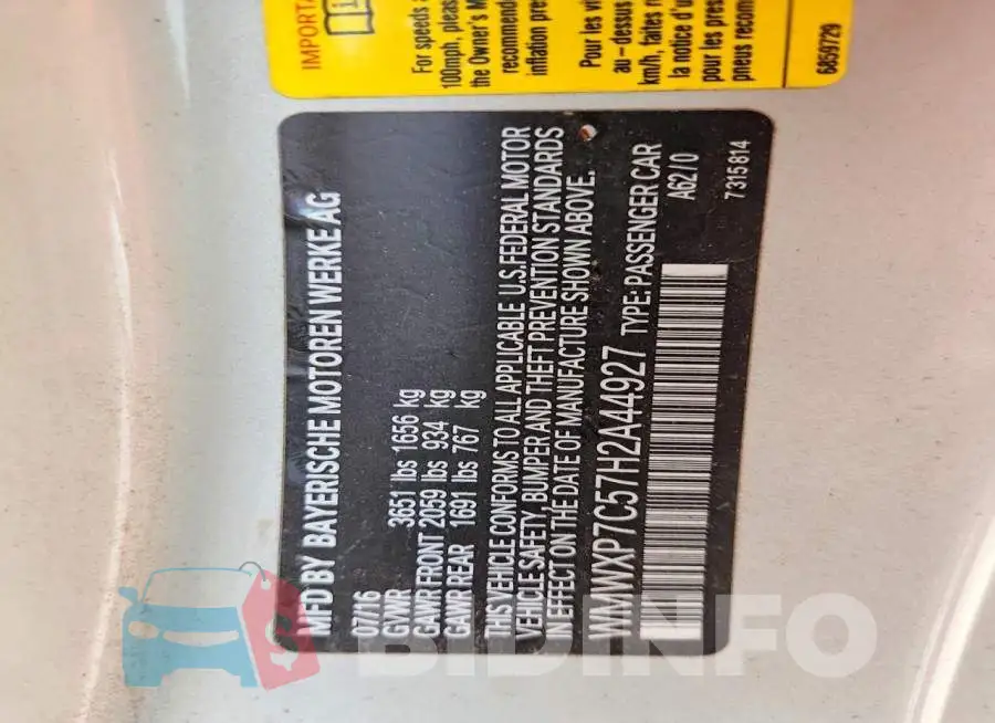WMWXP7C57H2A44927 Photo# 12