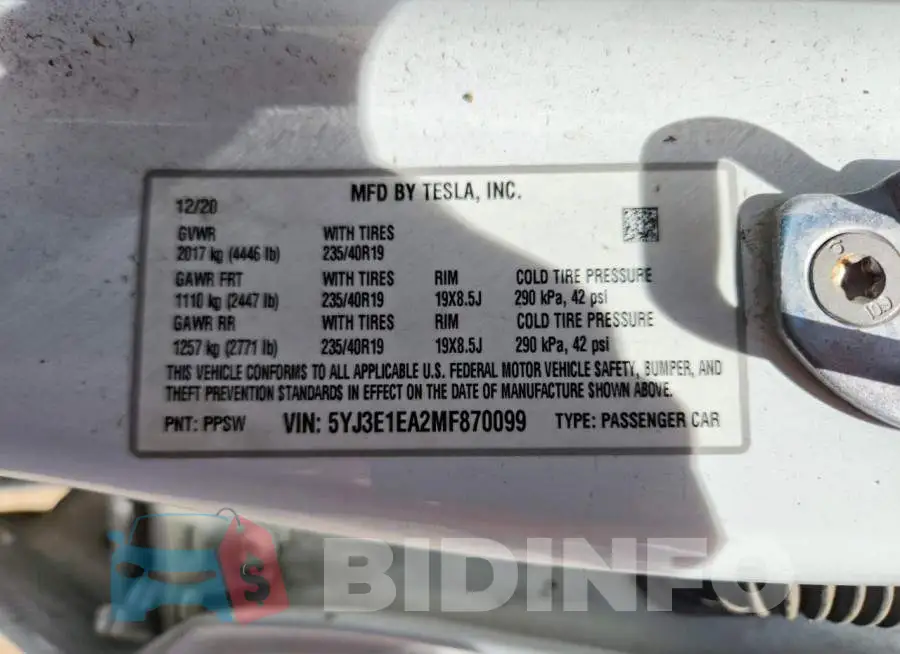 5YJ3E1EA2MF870099 Photo# 12