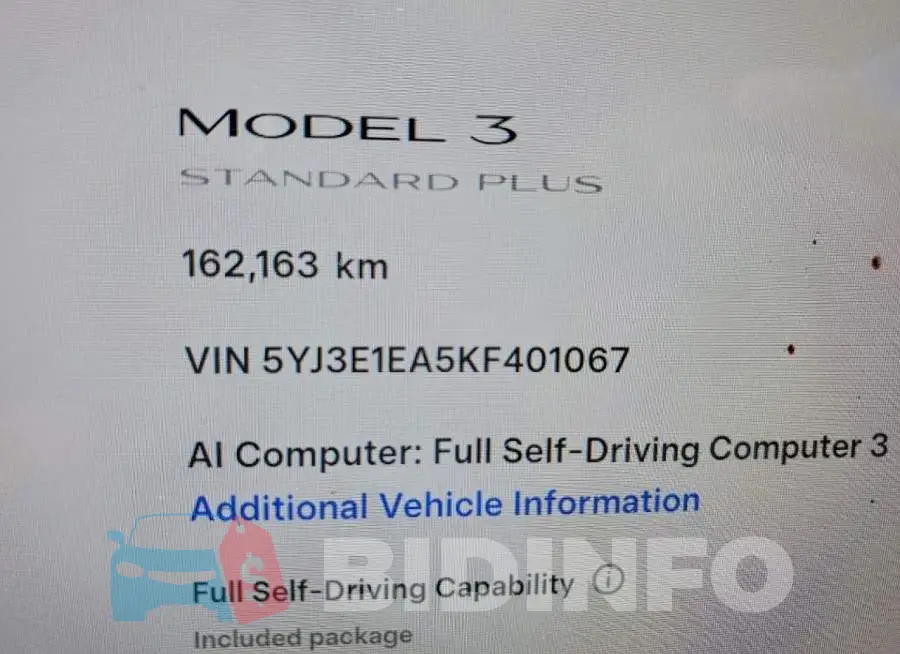 5YJ3E1EA5KF401067 Photo# 9