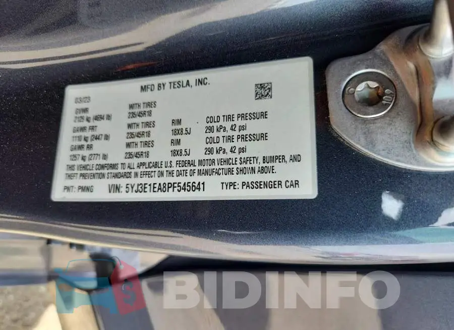 5YJ3E1EA8PF545641 Photo# 12