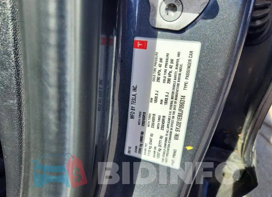 5YJ3E1EB8JF066314 Photo# 12