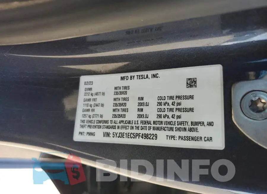 5YJ3E1EC5PF498229 Photo# 13