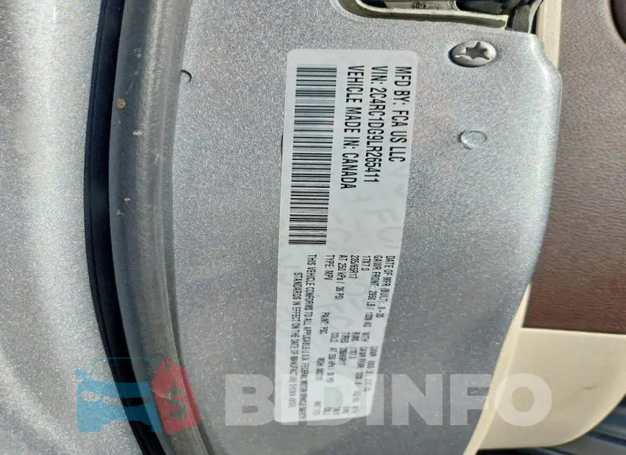 2C4RC1DG9LR265411 Photo# 13