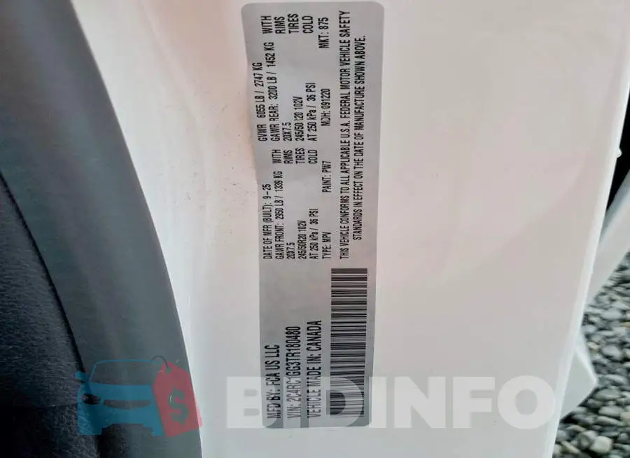 2C4RC1GG3TR180480 Photo# 13