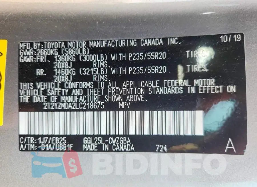 2T2YZMDA2LC218675 Photo# 13