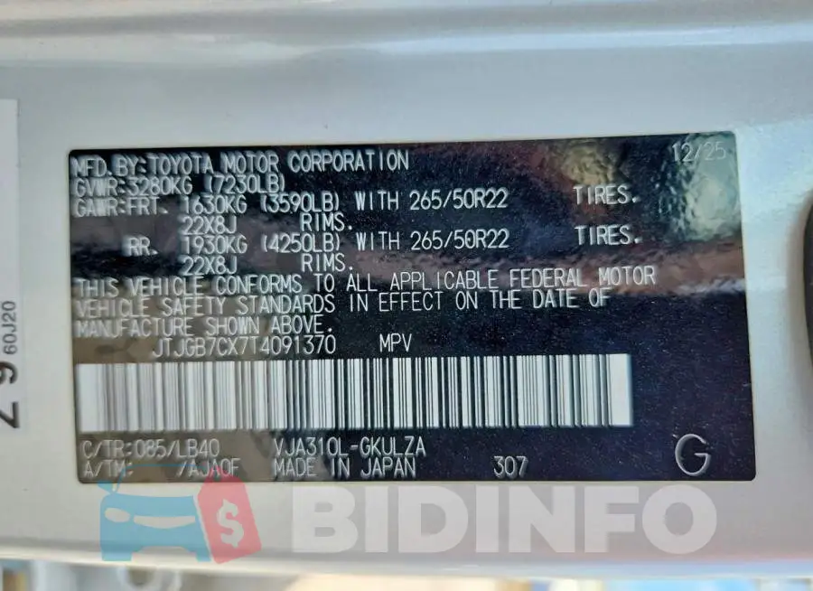 JTJGB7CX7T4091370 Photo# 13