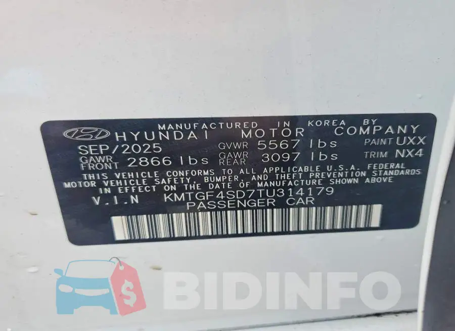 KMTGF4SD7TU314179 Photo# 13