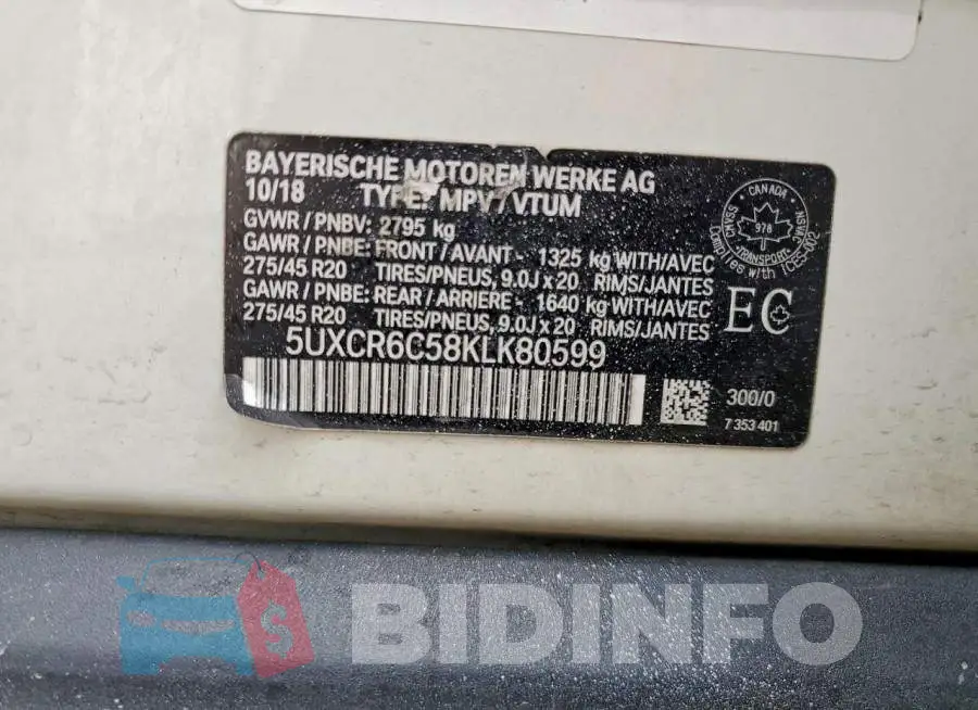 5UXCR6C58KLK80599 Photo# 13